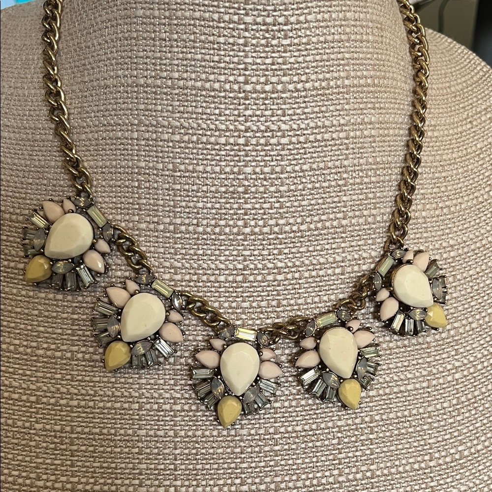 Spring Street Gold and Cream Necklace